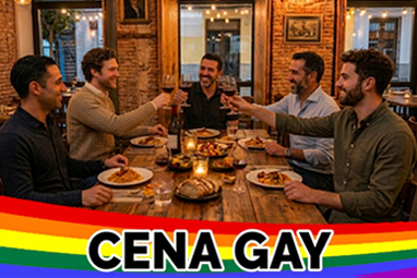 Cena gay con desconocidos en Madrid